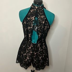 Black Lace Romper Size S